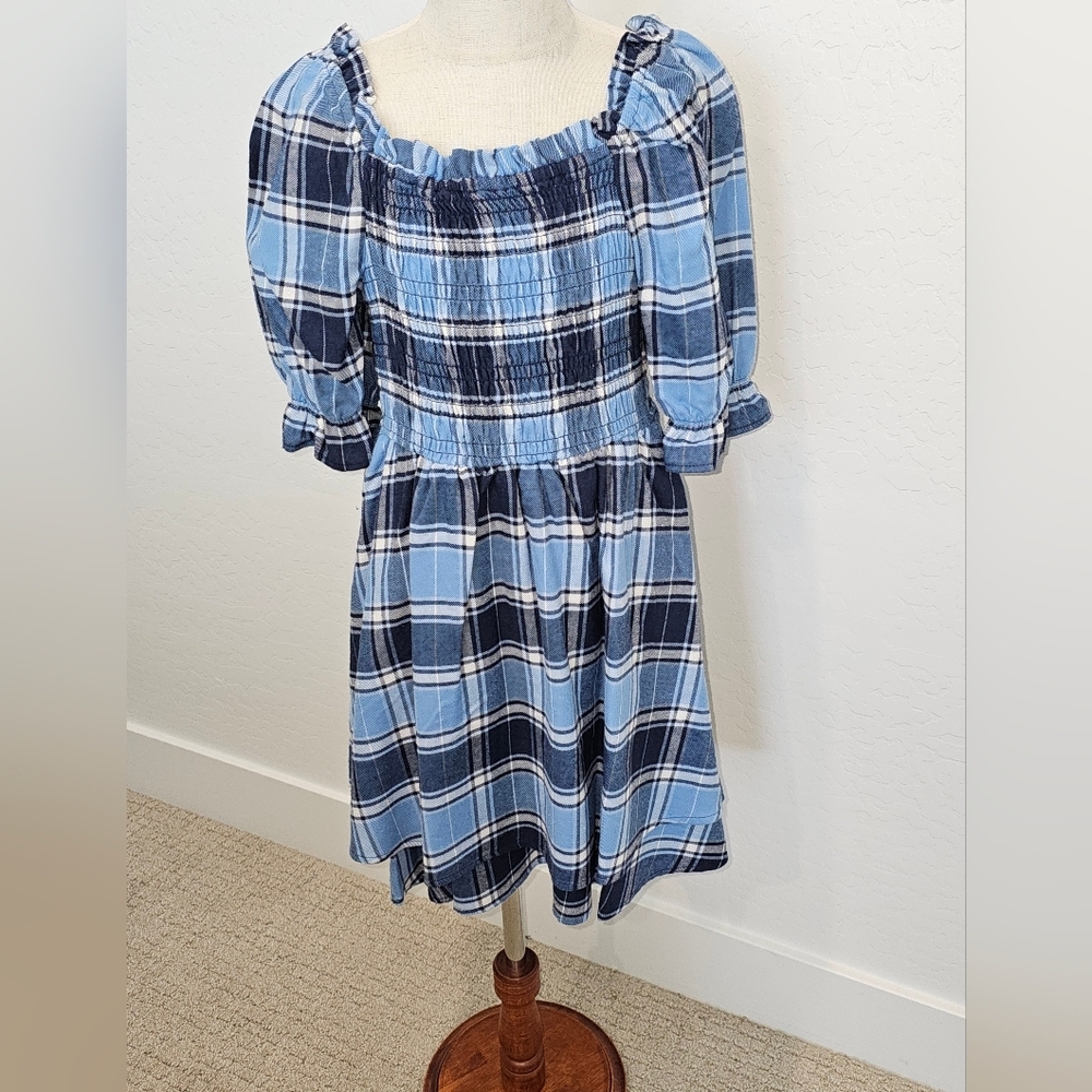 Copper Key Navy Plaid Girls Dress - Size S, M, & Xl - Picture 2 of 6